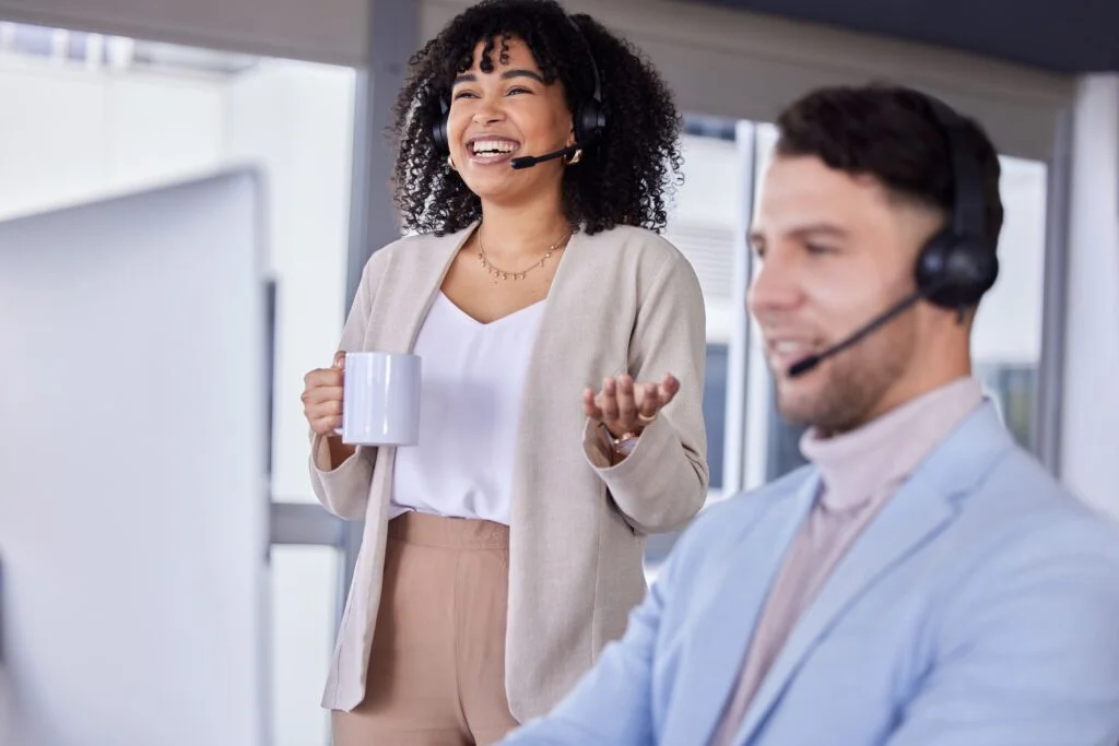 Seasonal jobs in Orange County – customer service team working during the holiday season