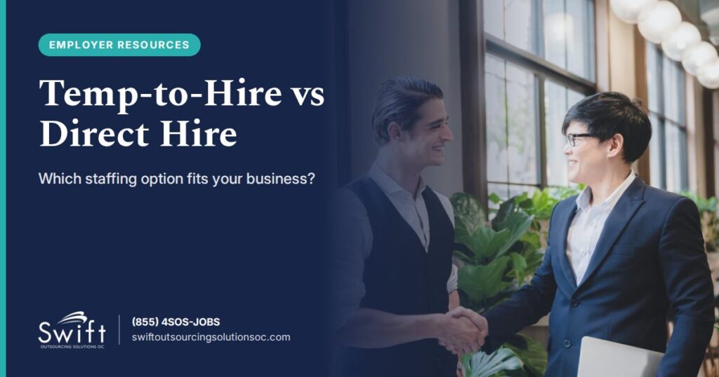 Temp-to-hire vs direct hire – choosing the right staffing option for your business